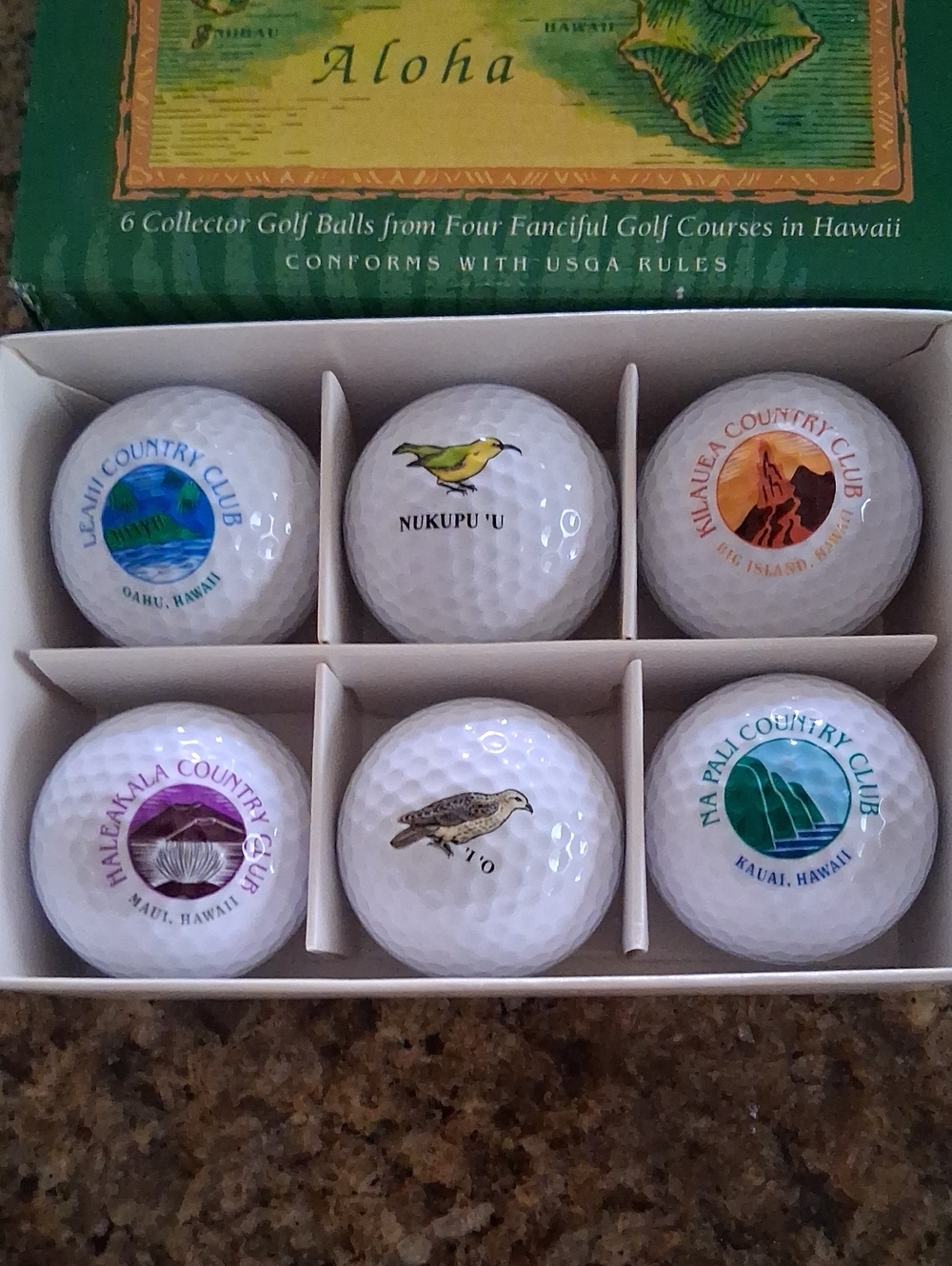 The Hawaii Golf Collection - Collector Golf Balls, New